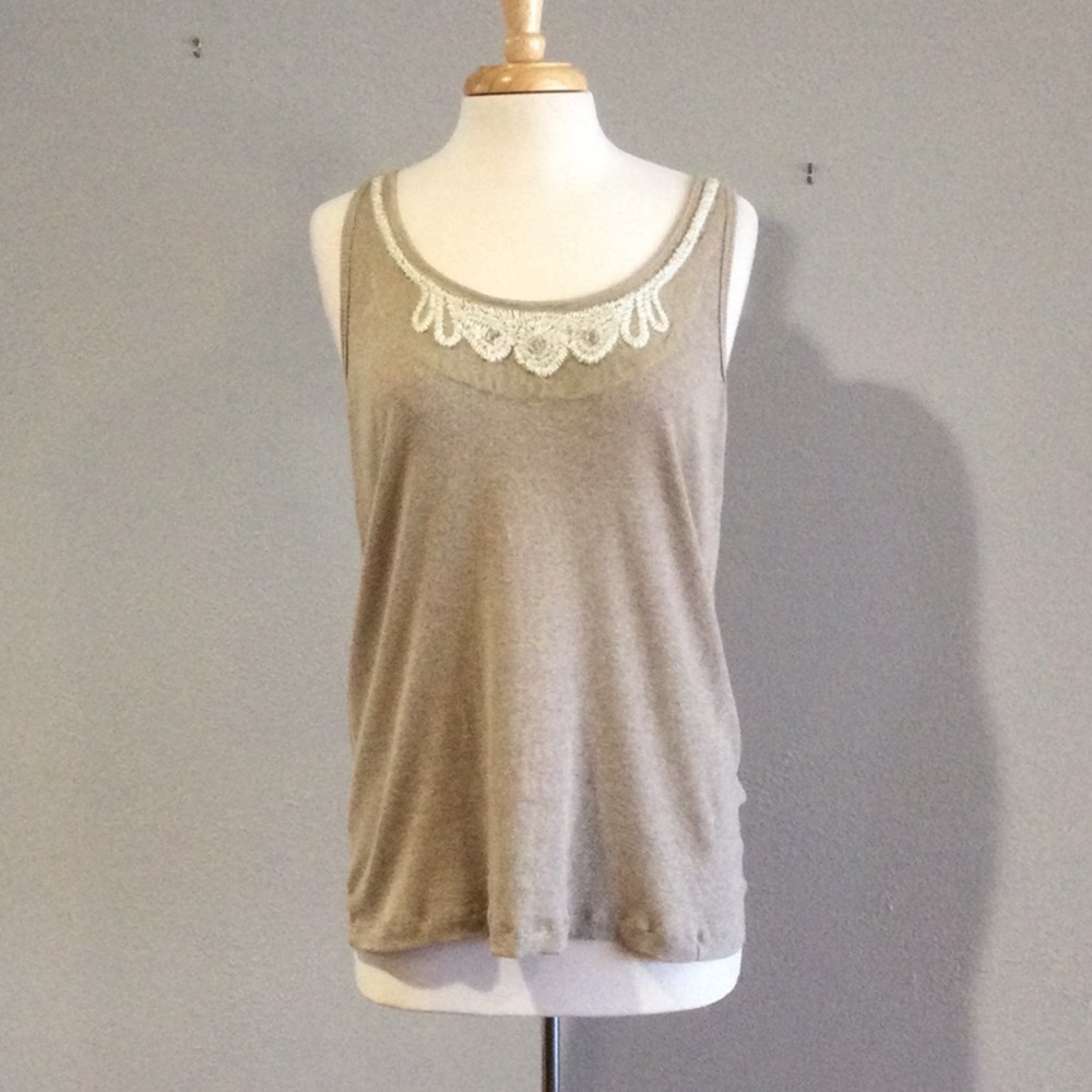 Dressbarn Embroidery Beaded Tank Top 1X